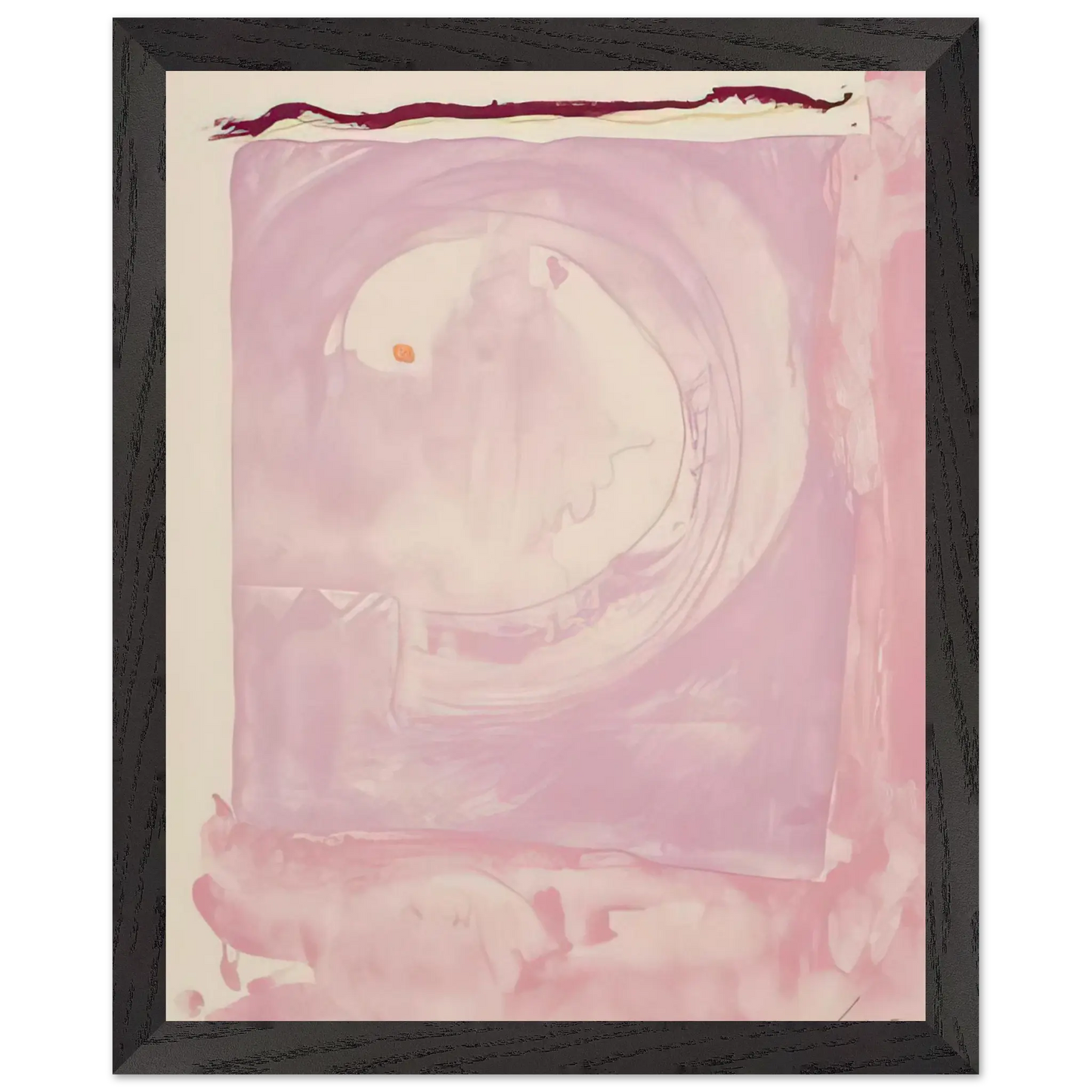 Helen Frankenthaler - Reflections IX - 1995 Wall art - 70x100 cm / 28x40 inches - Premium Wooden Framed Poster With Fine Art Paper - White frame