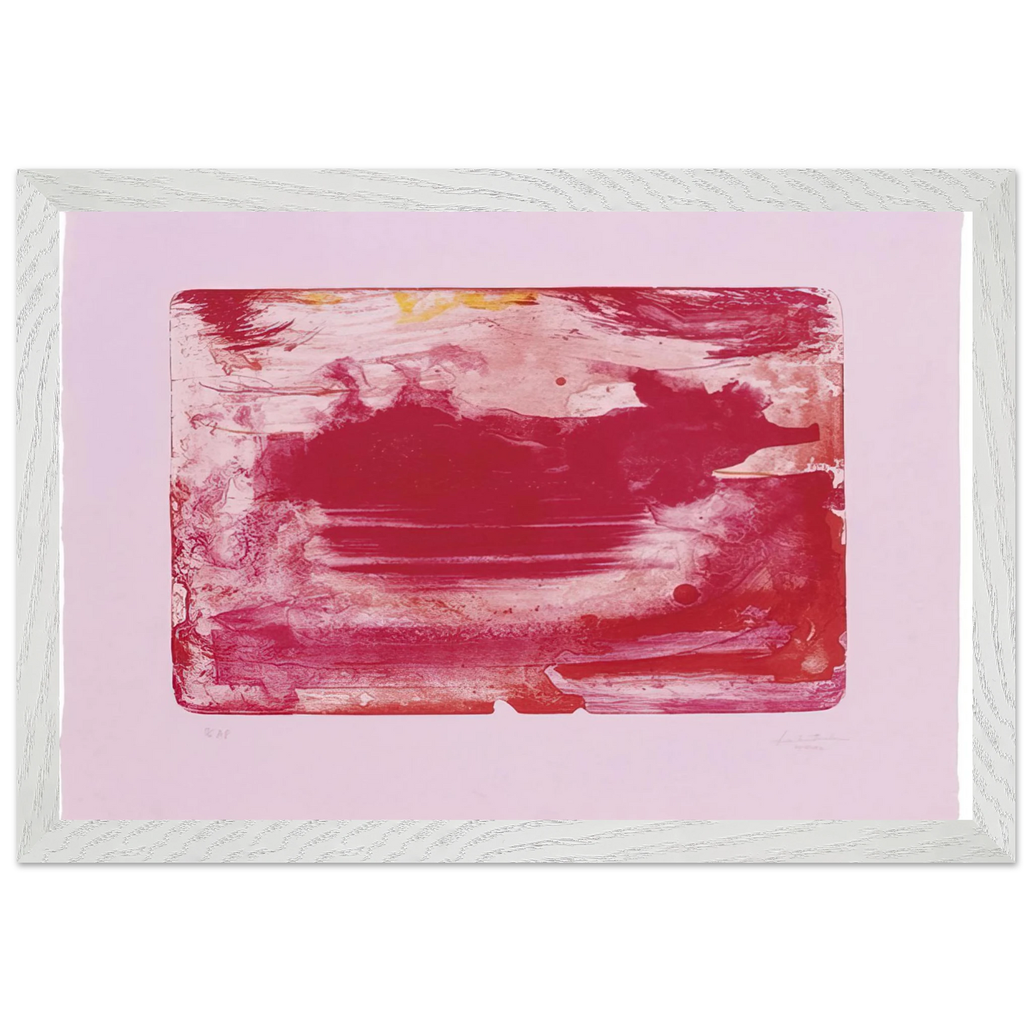 Helen Frankenthaler - The Red Sea - 1982 Wall art - 50x70 cm / 20x28 inches - Premium Wooden Framed Poster With Fine Art Paper-canvas - Black frame