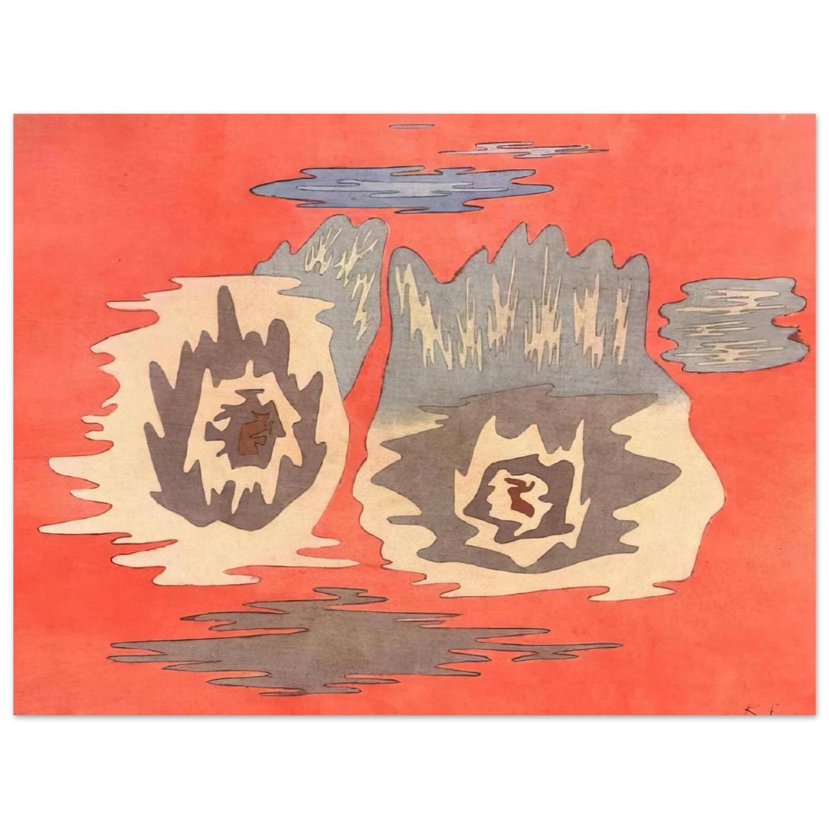 Paul Klee - THE PLACE OF THE TWINS 1929  75x100 cm / 30x40inches Fine Art Poster