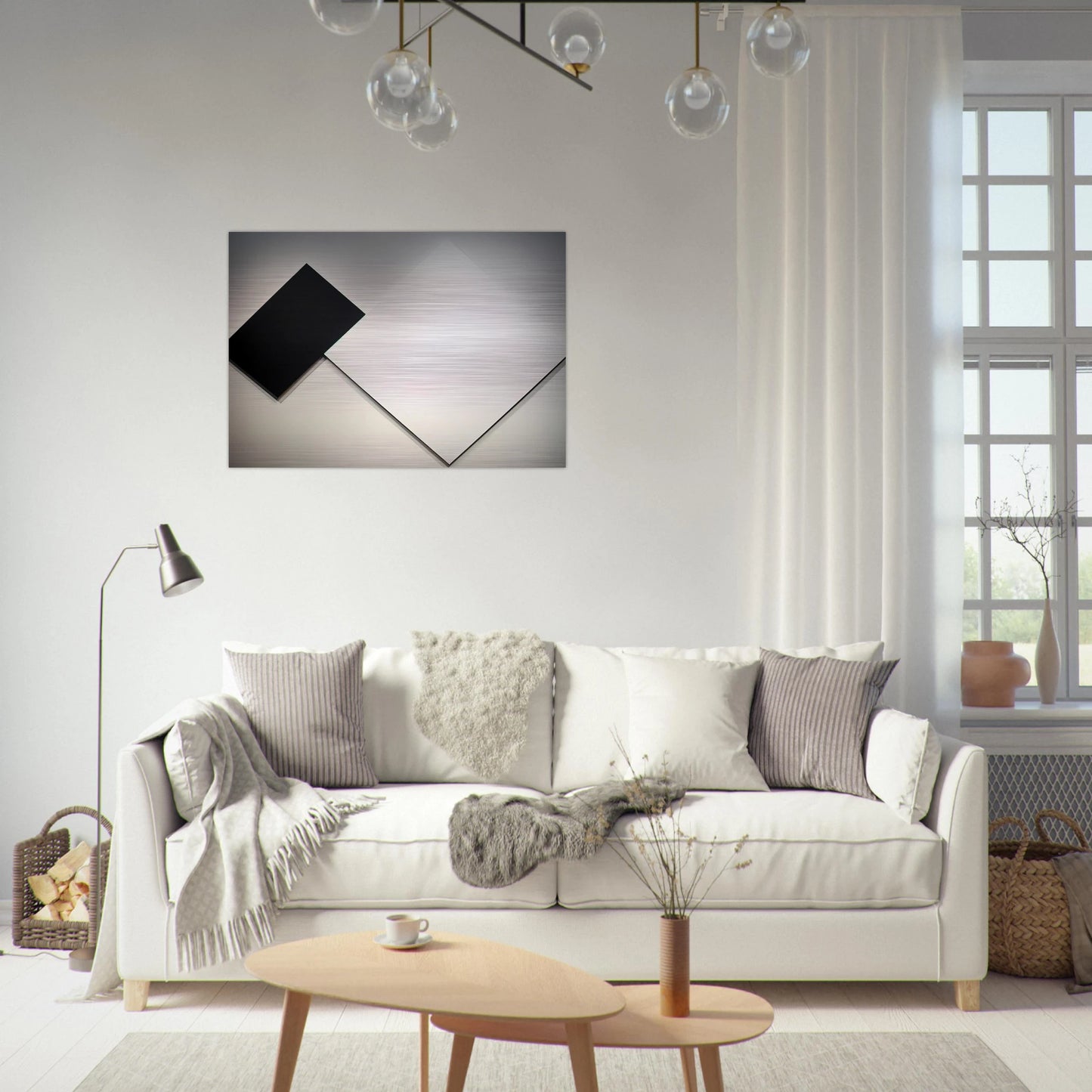 White Black - Ellsworth Kelly Brushed Aluminum Print - 70x100 cm / 28x40 inches | Ellsworth Kelly Aluminum Print | Ellsworth Kelly Prints