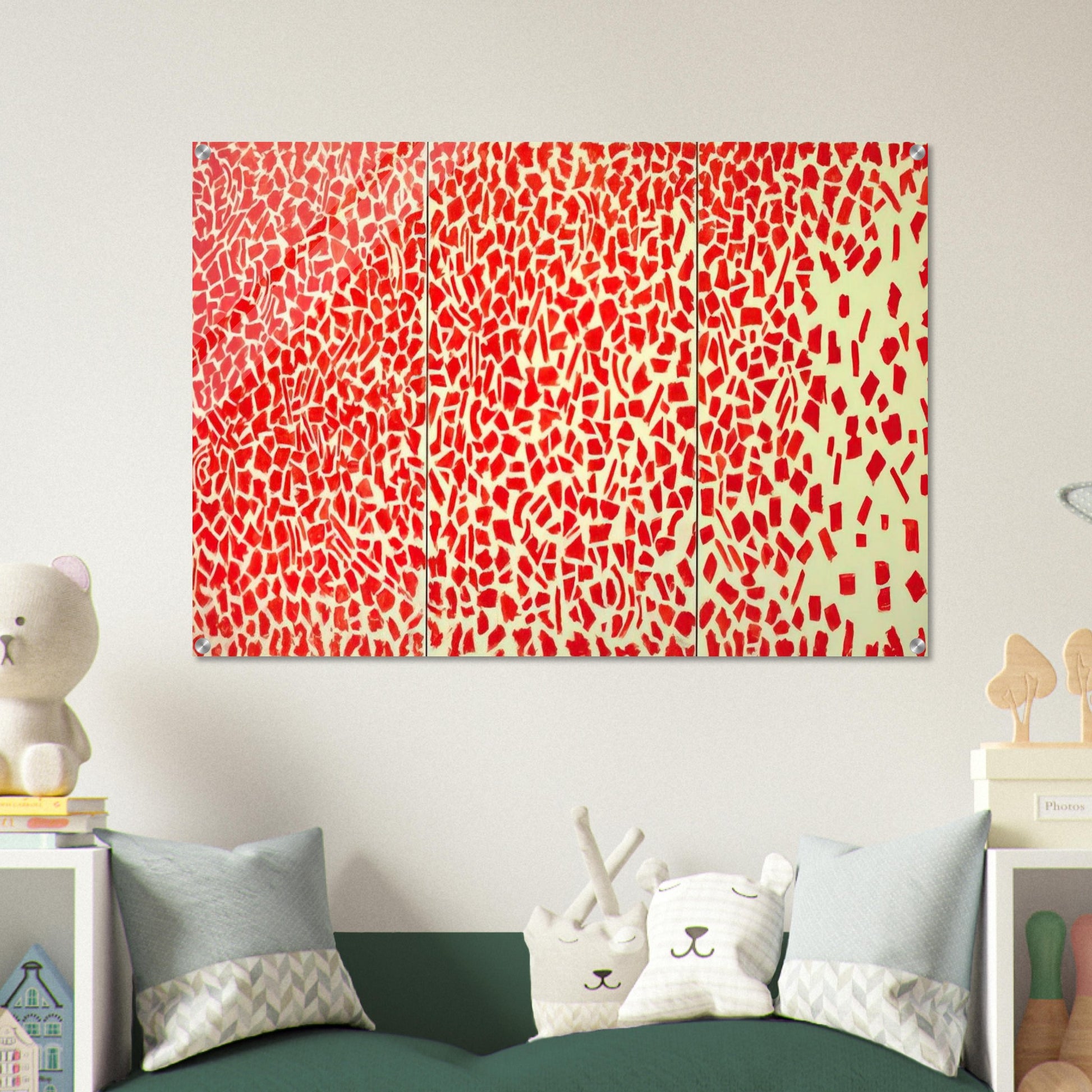 RED AZALEAS SINGING AND DANCING ROCK AND ROLL MUSIC 1976 - Alma Woodsey Thomas Acrylic Print - 70x100 cm / 28x40″ inches