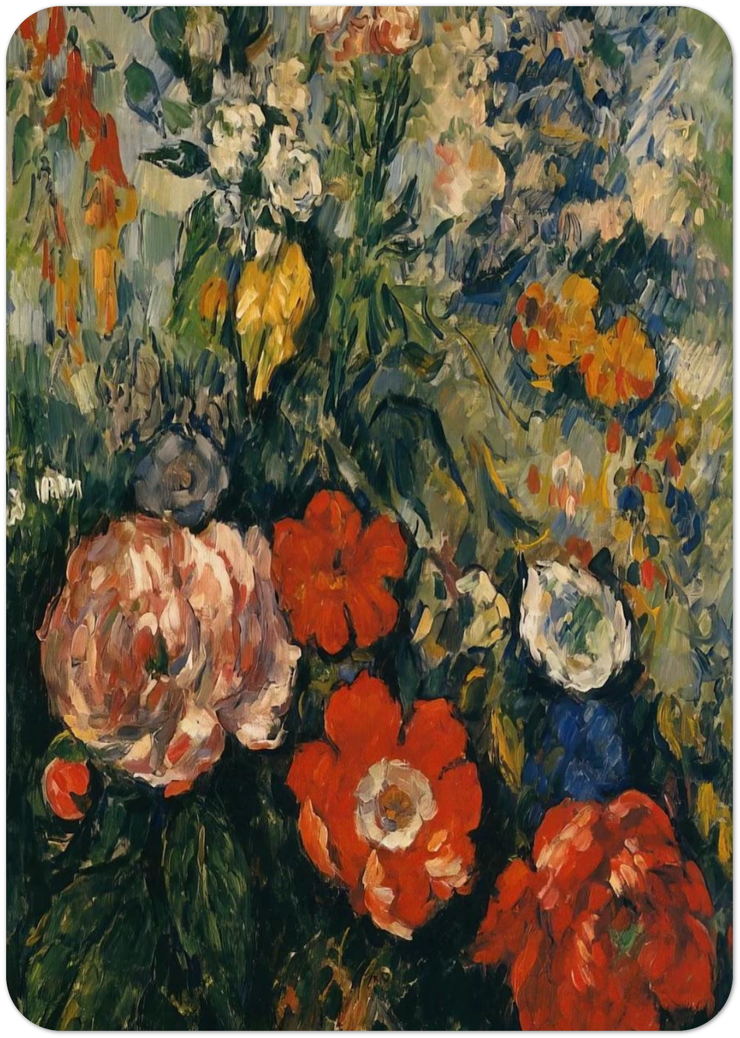 Bouquet of Flowers By Paul Cézanne Pack of 10 Post Cards | Paul Cézanne Post Cards | A6 (10.5 x 14.8 cm) - 4.1 x 5.8 inches