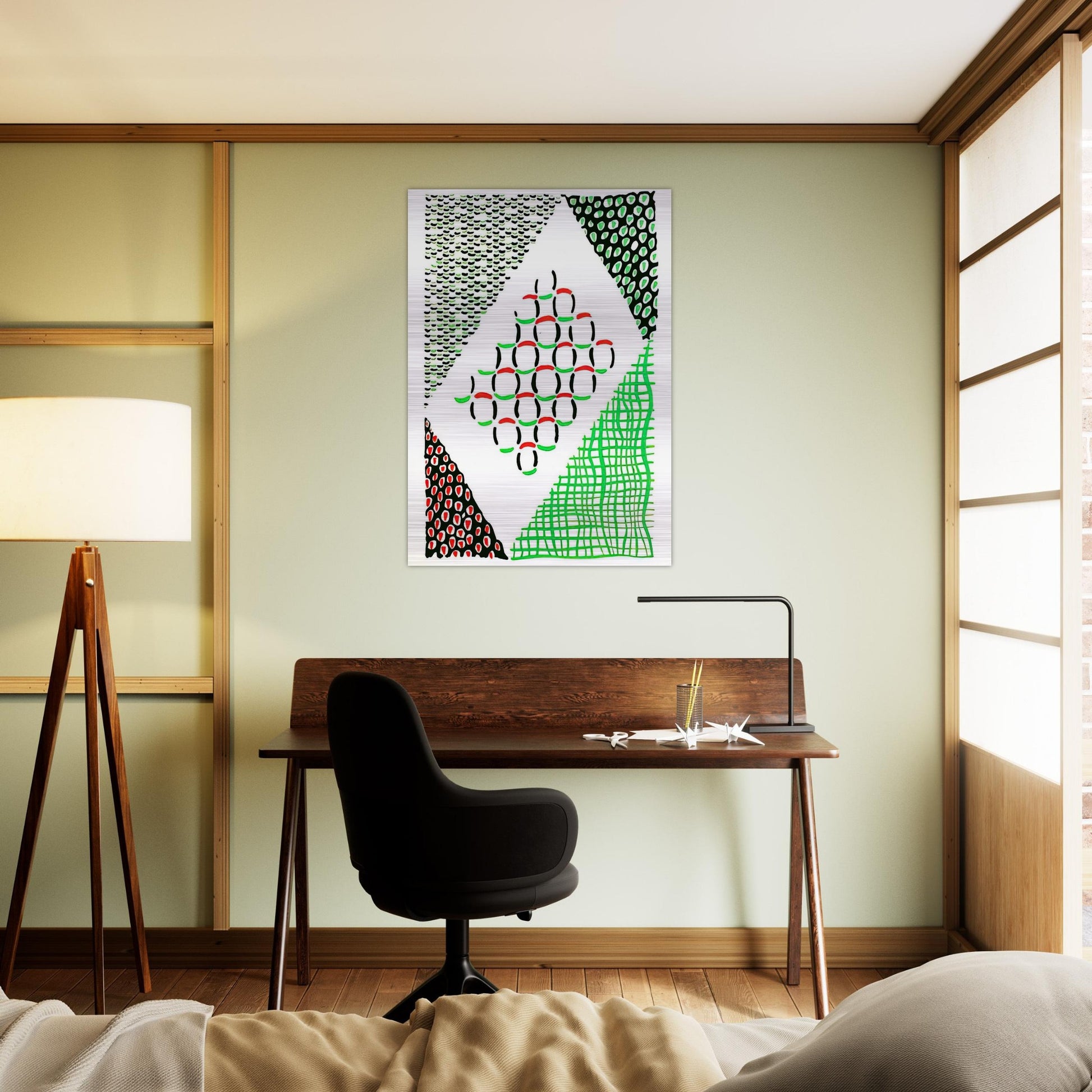 COMPOSITION 19 - Sonia Delaunay Brushed Aluminum Print - 70x100 cm / 28x40 inches | Sonia Delaunay Aluminum Print | Sonia Delaunay Prints
