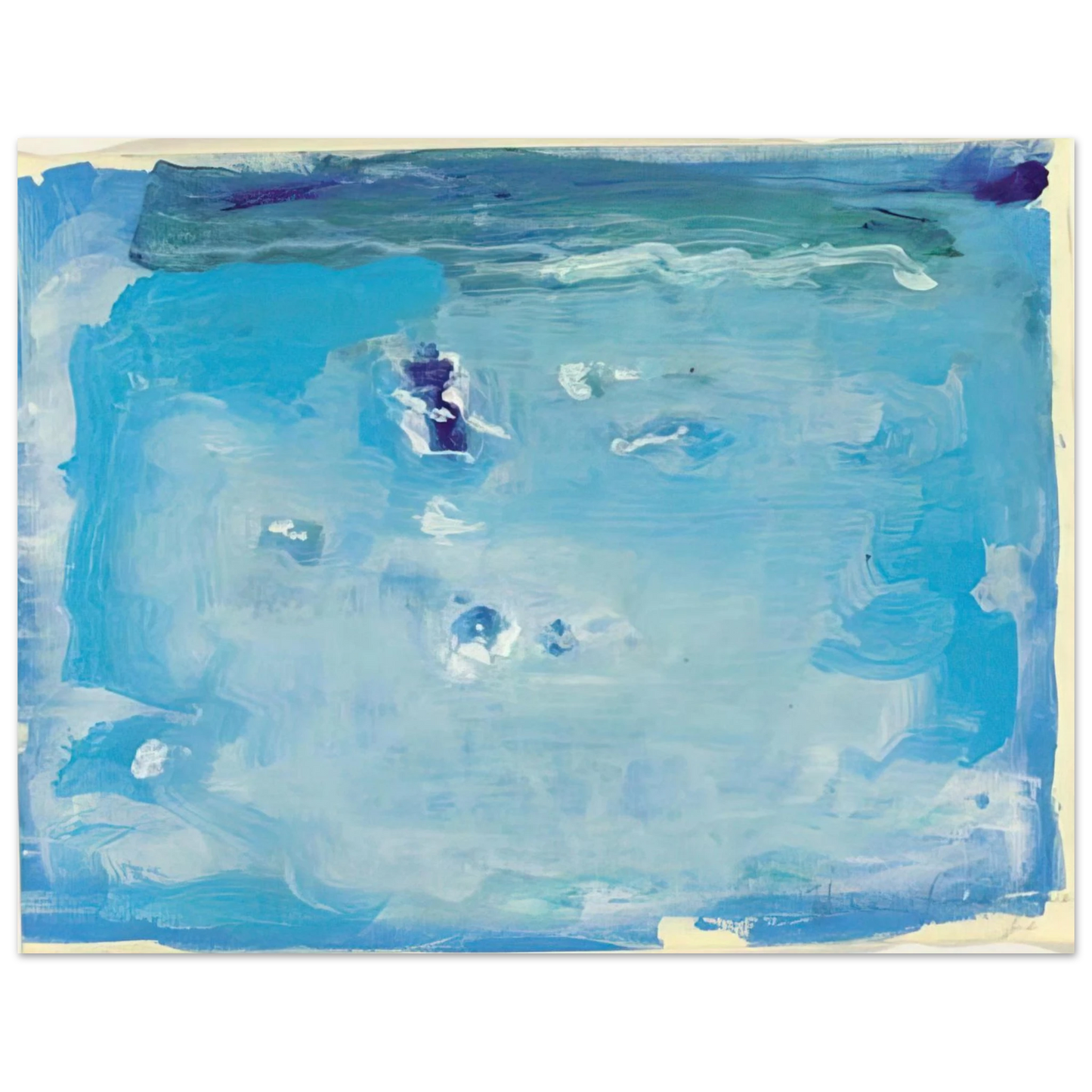 Helen Frankenthaler - Untitled - Color Field Painting, Lyrical Abstraction Wall art - 27x35 cm / 11x14 inches - Fine Art Poster-canvas - -