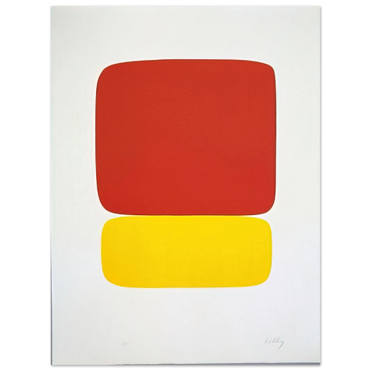 Ellsworth Kelly - Red over Yellow from Suite of Twenty-Seven Color Lithographs  75x100 cm / 30x40inches Fine Art Poster