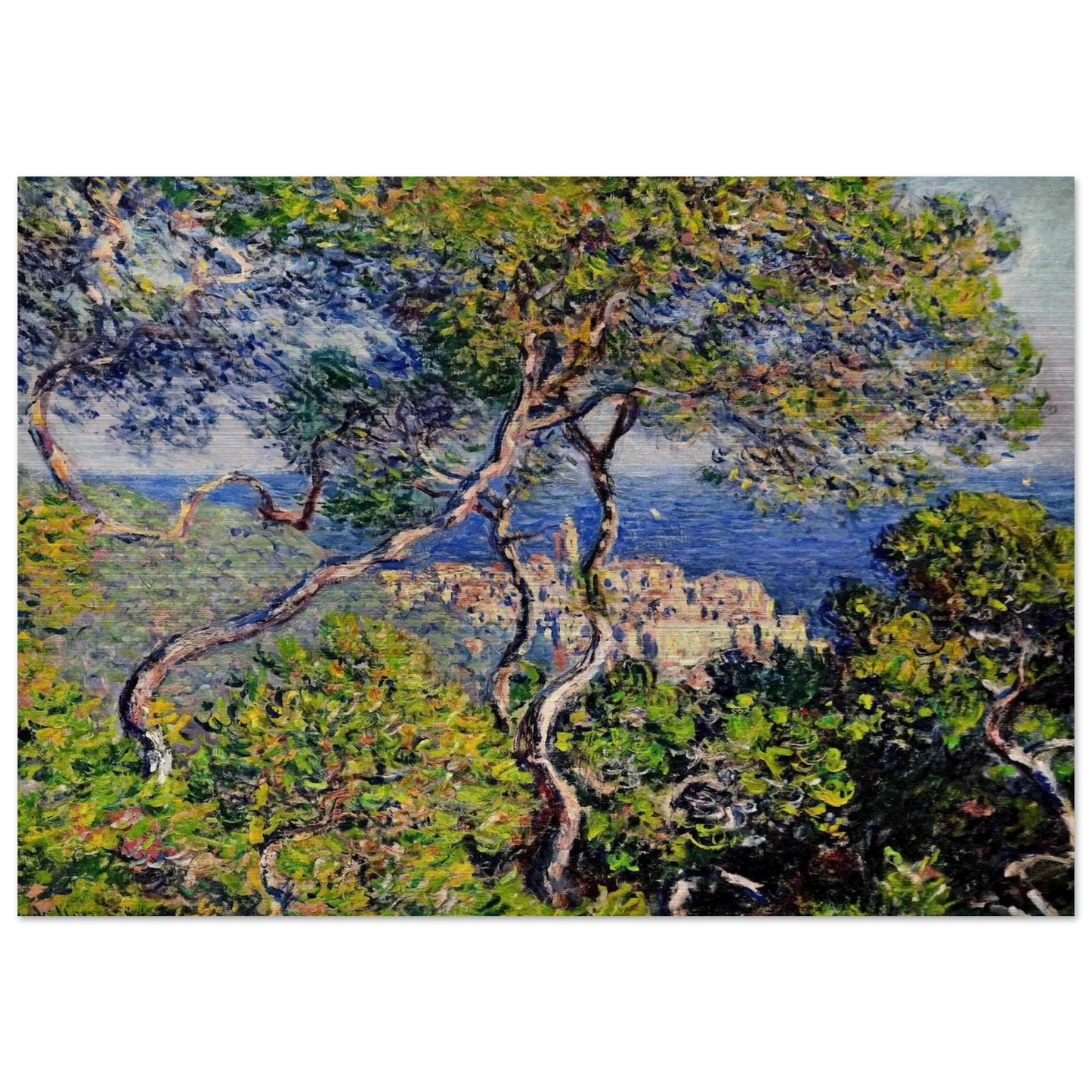 Bordighera - claude monet Brushed Aluminum Print - 70x100 cm / 28x40 inches | claude monet Aluminum Print | claude monet Prints