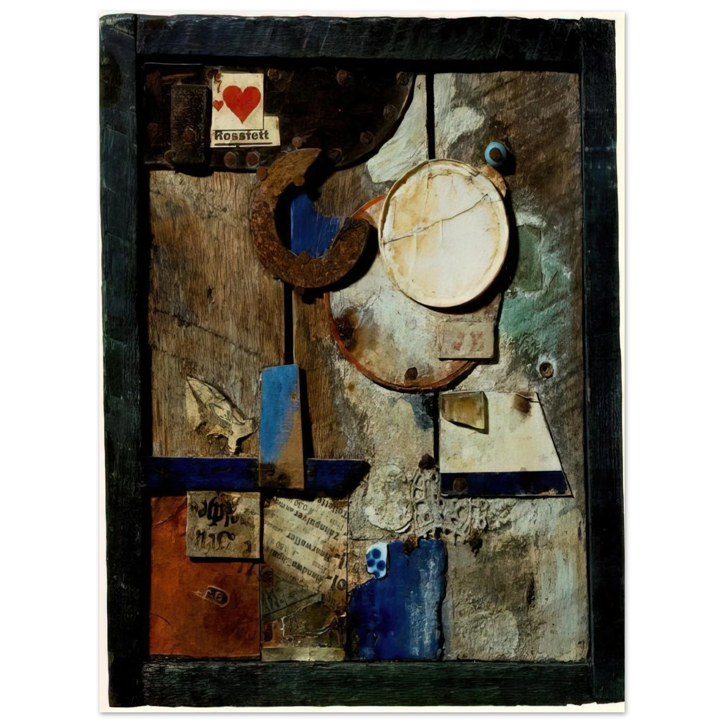 Kurt Schwitters - MERZBILD ROSSFETT 1919  75x100 cm / 30x40inches Fine Art Poster