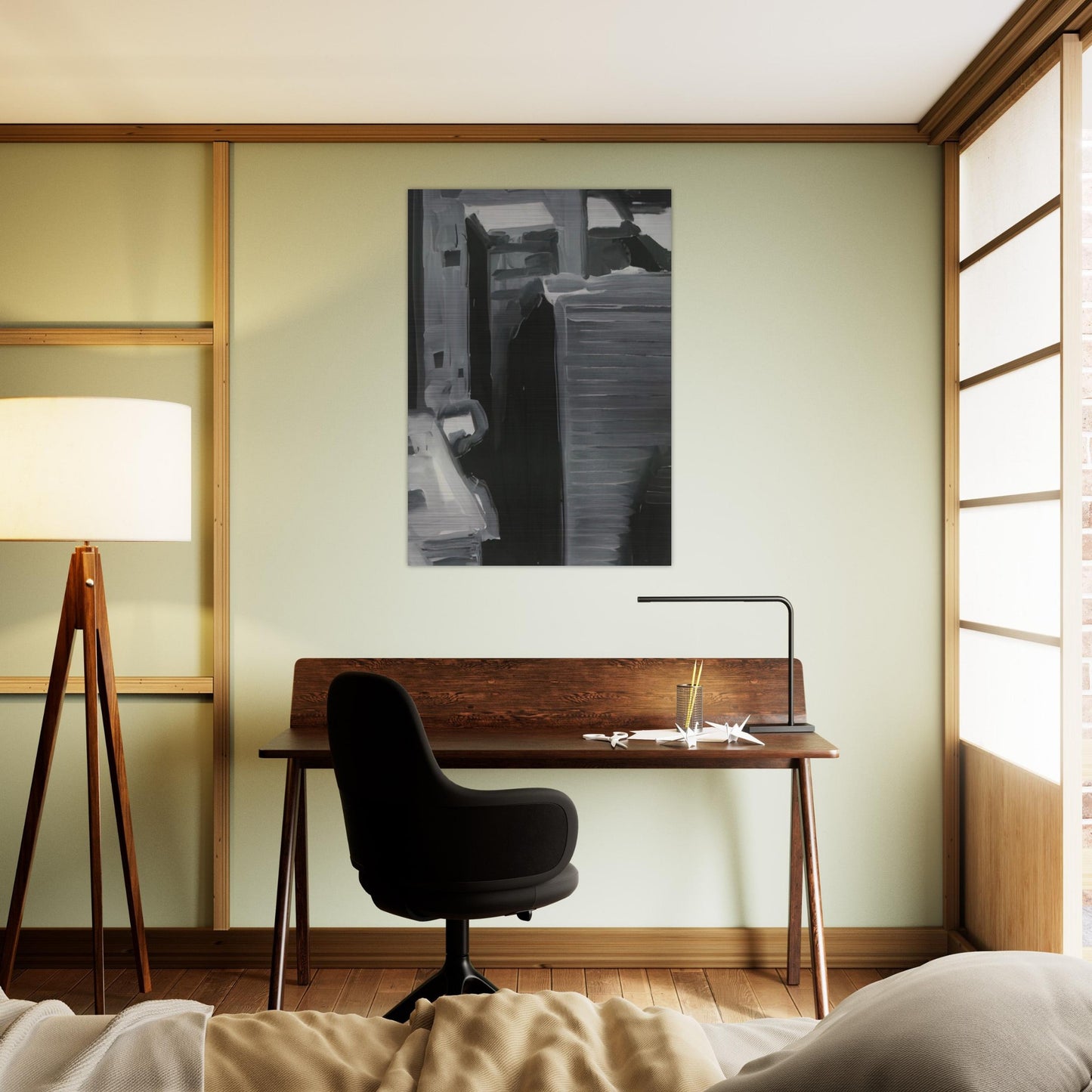 TOWNSCAPE 1968 - Gerhard Richter Brushed Aluminum Print - 70x100 cm / 28x40 inches | Gerhard Richter Aluminum Print | Gerhard Richter Prints