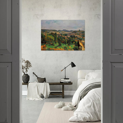 Ile de France Landscape - Paul Cézanne Brushed Aluminum Print - 70x100 cm / 28x40 inches | Paul Cézanne Aluminum Print | Paul Cézanne Prints
