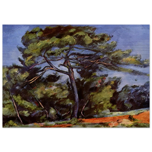 The Great Pine - Paul Cézanne Brushed Aluminum Print - 70x100 cm / 28x40 inches | Paul Cézanne Aluminum Print | Paul Cézanne Prints