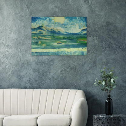 LANDSCAPE NEAR AMPURDAN 2 - Salvador Dali Brushed Aluminum Print - 70x100 cm / 28x40 inches | Salvador Dali Aluminum Print | Salvador Dali Prints