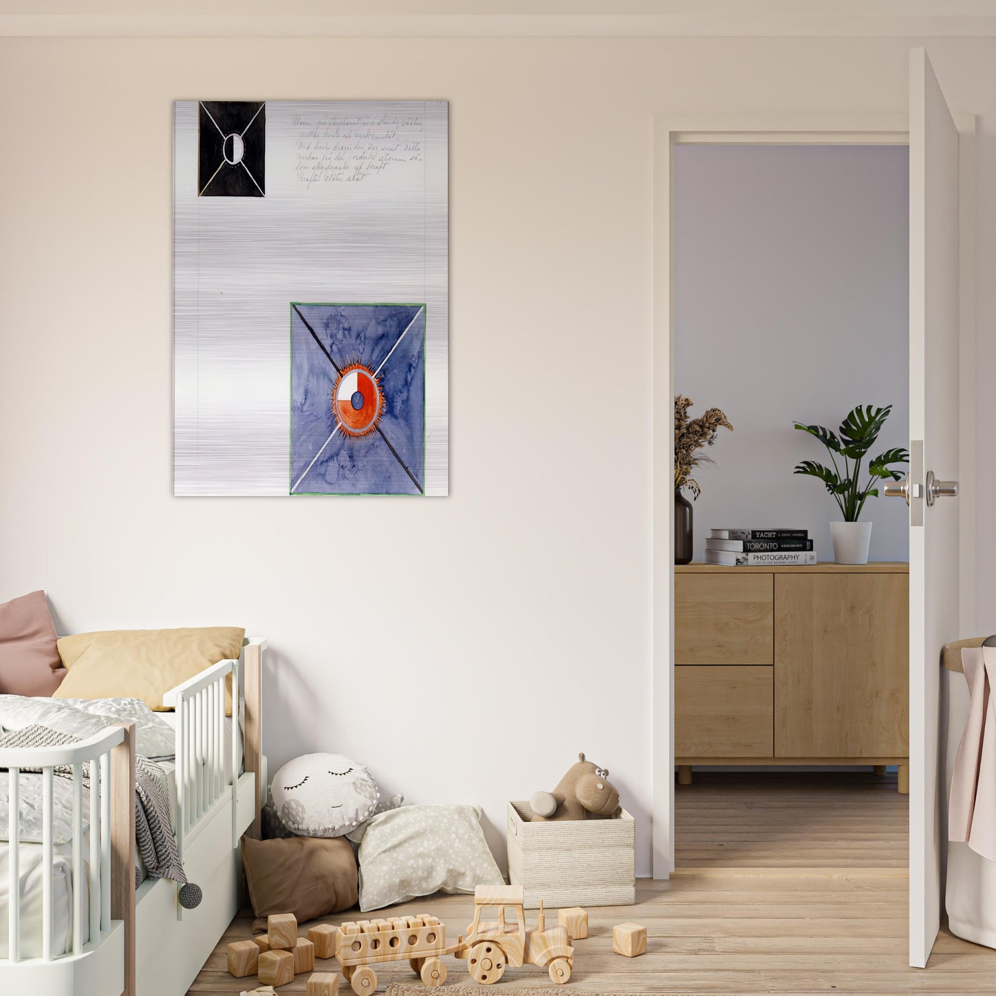 ATOM SERIES NO 8 ATOM ON THE ETHER PLANE IS IN CONSTANT CHANGE BETWEEN REST AND ACTIVITY AT THE 1917 - Hilma af Klint Brushed Aluminum Print - 70x100 cm / 28x40 inches | Hilma af Klint Aluminum Print | Hilma af Klint Prints
