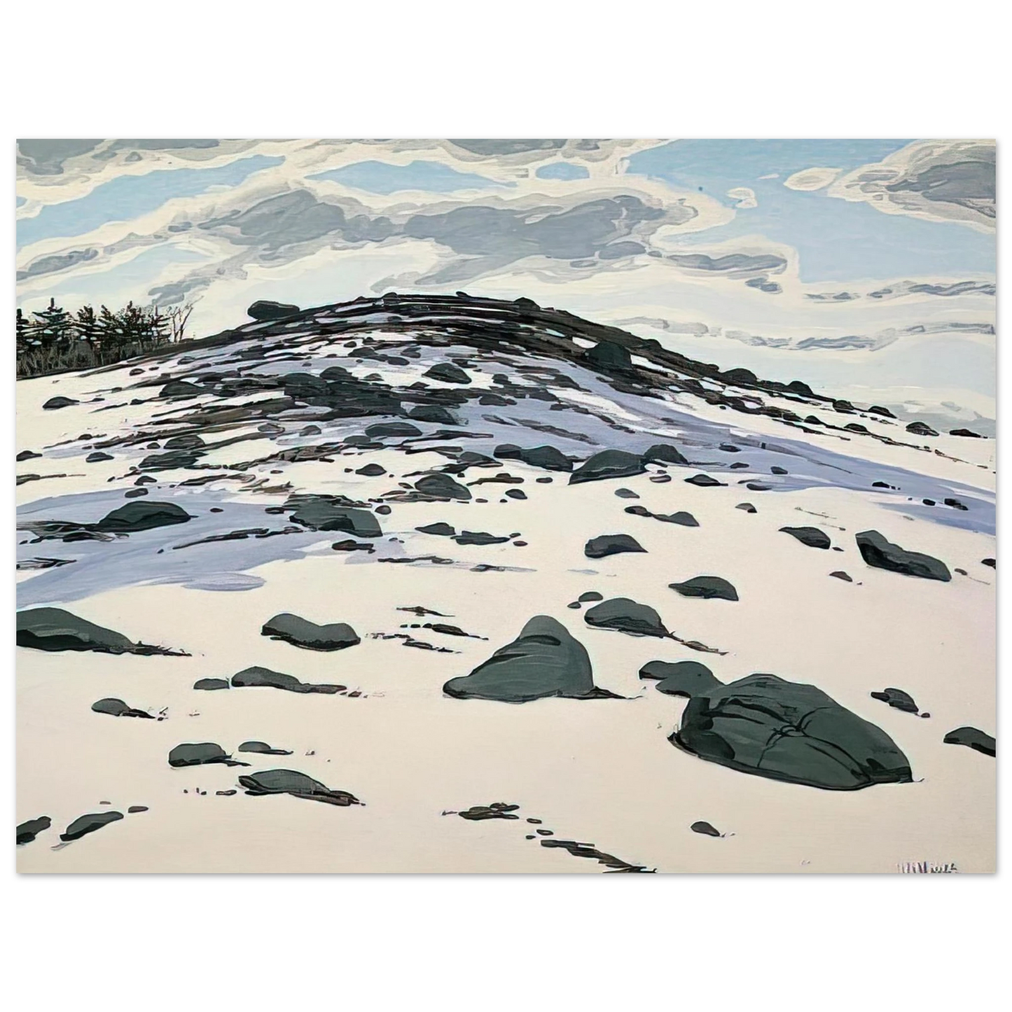 Neil Welliver - Shadow on Frankfort Barren - 1982  75x100 cm / 30x40inches Fine Art Poster