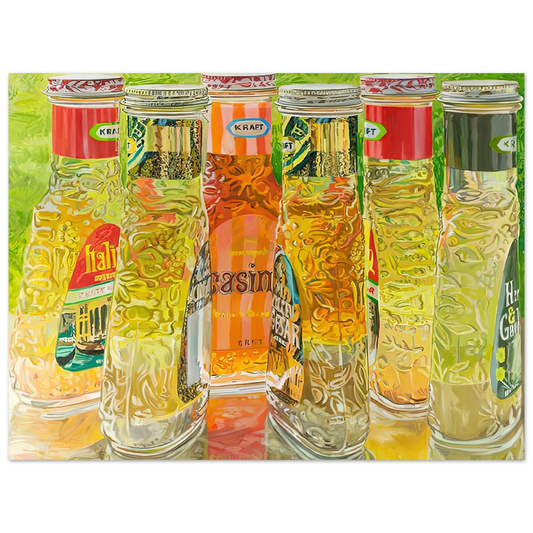 Janet Fish - KRAFT SALAD DRESSING 1973  75x100 cm / 30x40inches Fine Art Poster