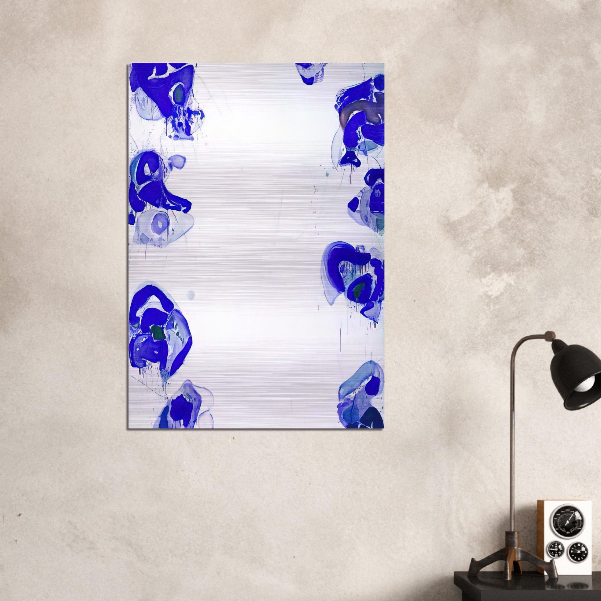Blue Balls - Sam Francis Brushed Aluminum Print - 70x100 cm / 28x40 inches | Sam Francis Aluminum Print | Sam Francis Prints