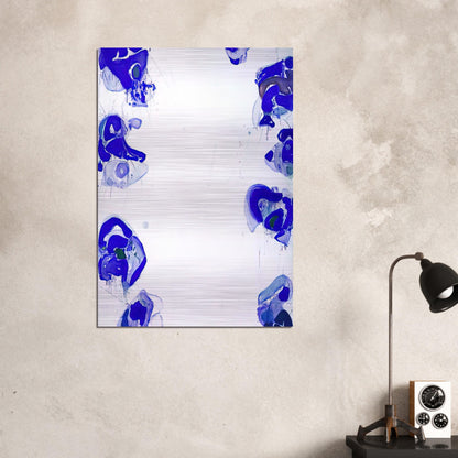 Blue Balls - Sam Francis Brushed Aluminum Print - 70x100 cm / 28x40 inches | Sam Francis Aluminum Print | Sam Francis Prints