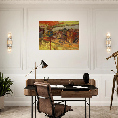 THE AWNING - Frank Auerbach Brushed Aluminum Print - 70x100 cm / 28x40 inches | Frank Auerbach Aluminum Print | Frank Auerbach Prints
