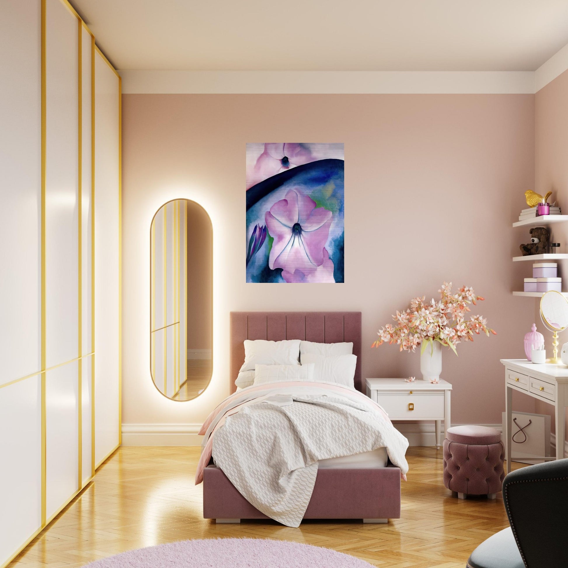 Petunia II - Georgia O'Keeffe Brushed Aluminum Print - 70x100 cm / 28x40 inches | Georgia O'Keeffe Aluminum Print | Georgia O'Keeffe Prints