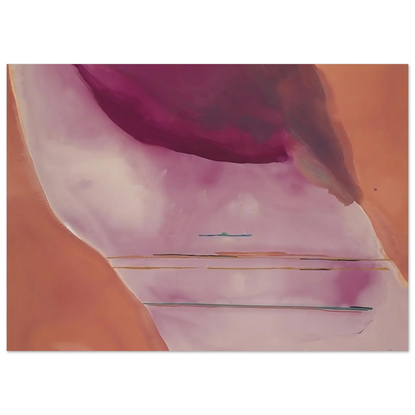 Helen Frankenthaler - Pendulum - 1972 Wall art - 40x40 cm / 16x16 Inches - Fine Art Poster - -