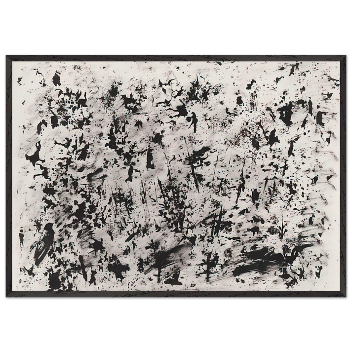 Untitled - 1962 N7 - Henri Michaux 70x100 cm / 28x40 inches Framed Art Print – Black Wooden Frame