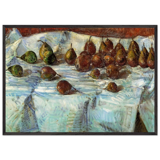 Winter Sickle Pears - Childe Hassam 70x100 cm / 28x40 inches Framed Art Print – Black Wooden Frame