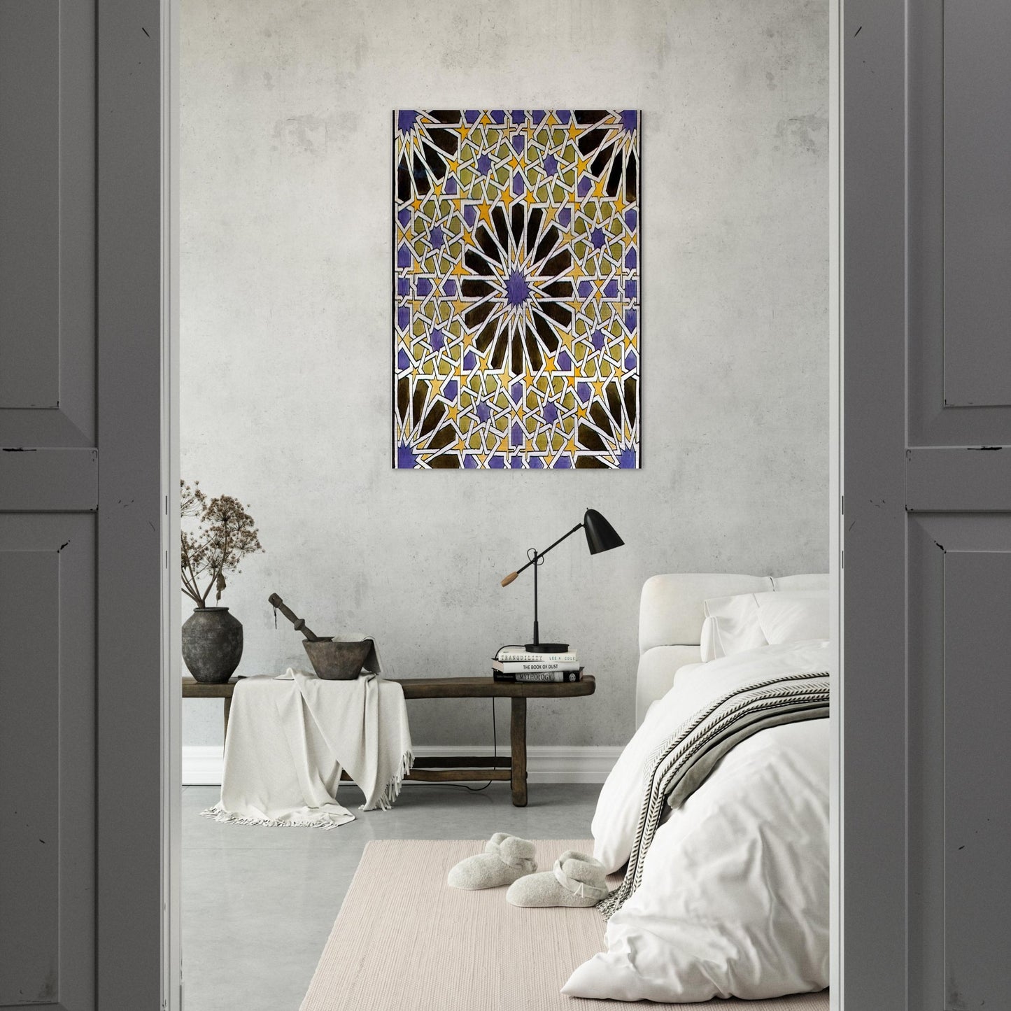 MURAL MOSAIC IN THE ALHAMBRA - MC Escher Brushed Aluminum Print - 70x100 cm / 28x40 inches | MC Escher Aluminum Print | MC Escher Prints