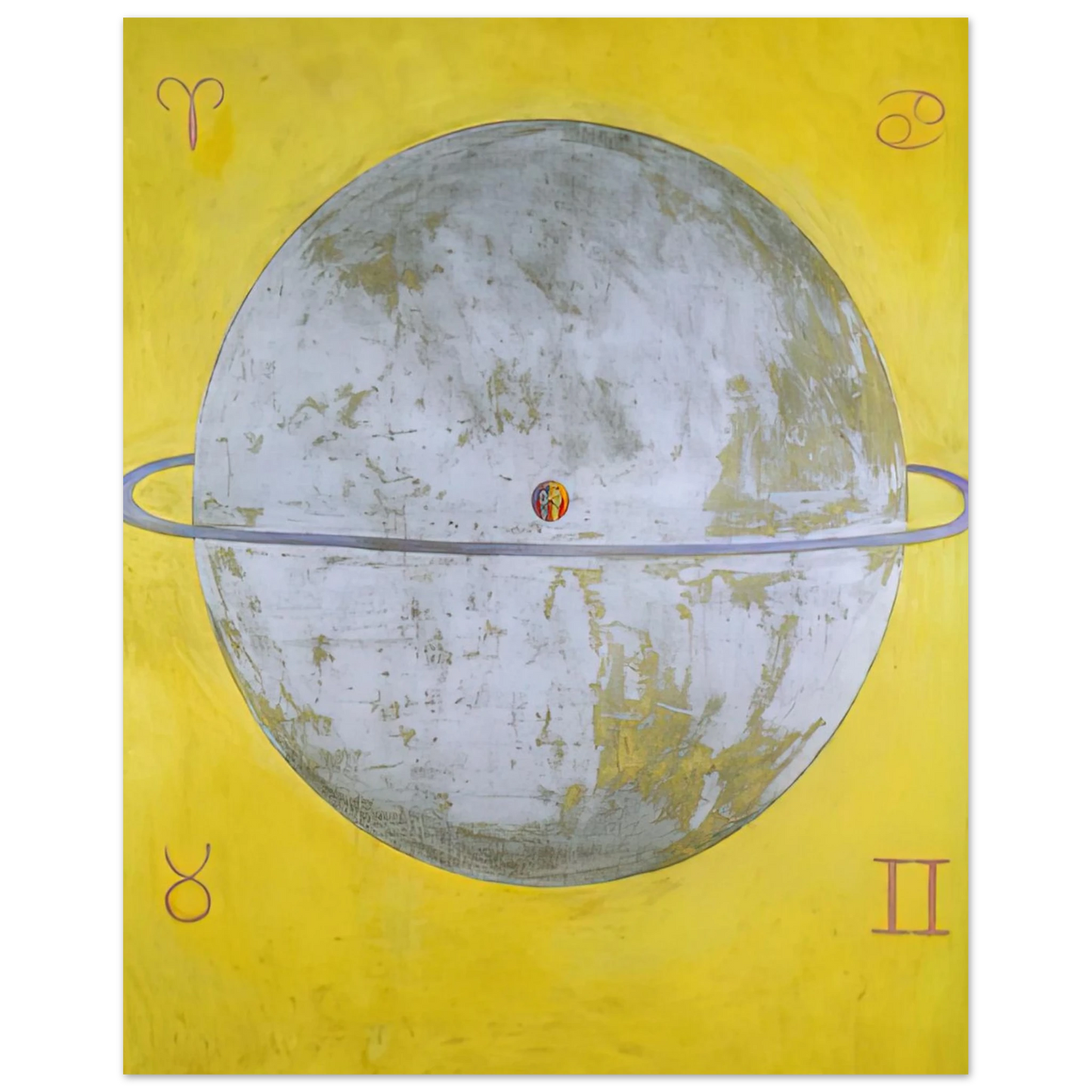 Hilma af Klint - THE DOVE NR 12 1915 Wall art - 13x18 cm / 5x7 inches - Premium Wooden Framed Poster With Fine Art Paper-canvas - Wood frame