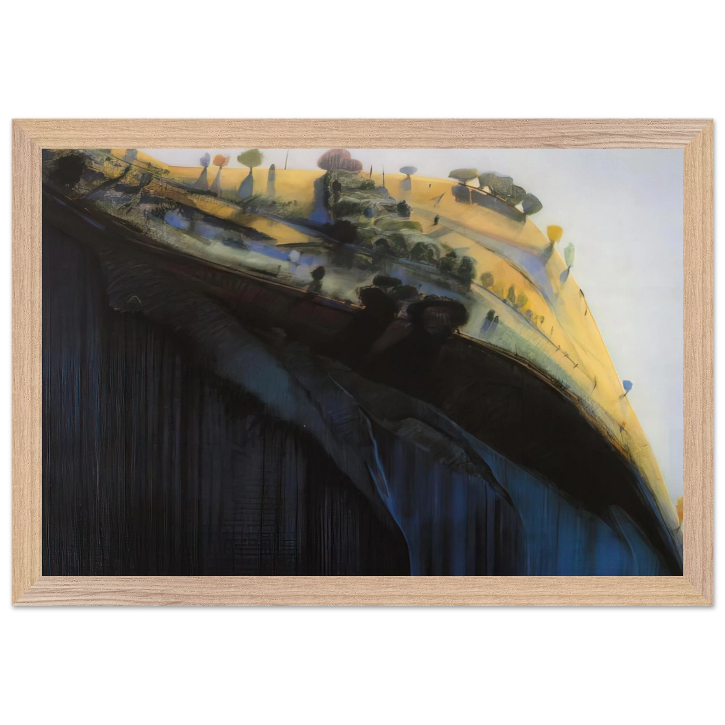 Wayne Thiebaud - Coloma Ridge - 1968 Wall Art - 30x40 cm / 12x16 inches - Fine Art Poster-canvas - -