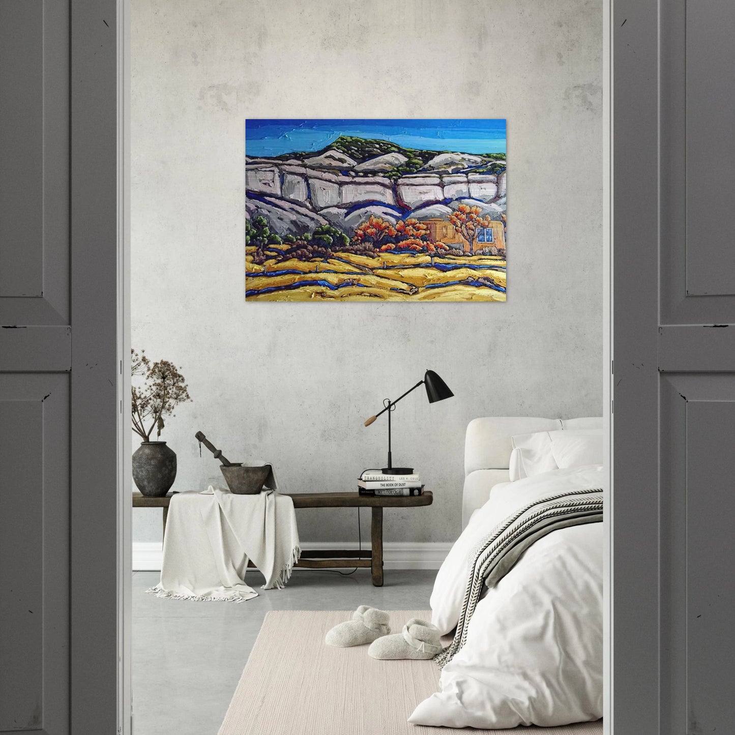 Ghost Ranch Painting - Georgia O'Keeffe Brushed Aluminum Print - 70x100 cm / 28x40 inches | Georgia O'Keeffe Aluminum Print | Georgia O'Keeffe Prints