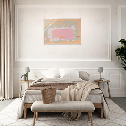 Yellow and Pink - 1971 - John Hoyland Acrylic Print - 70x100 cm / 28x40″ inches