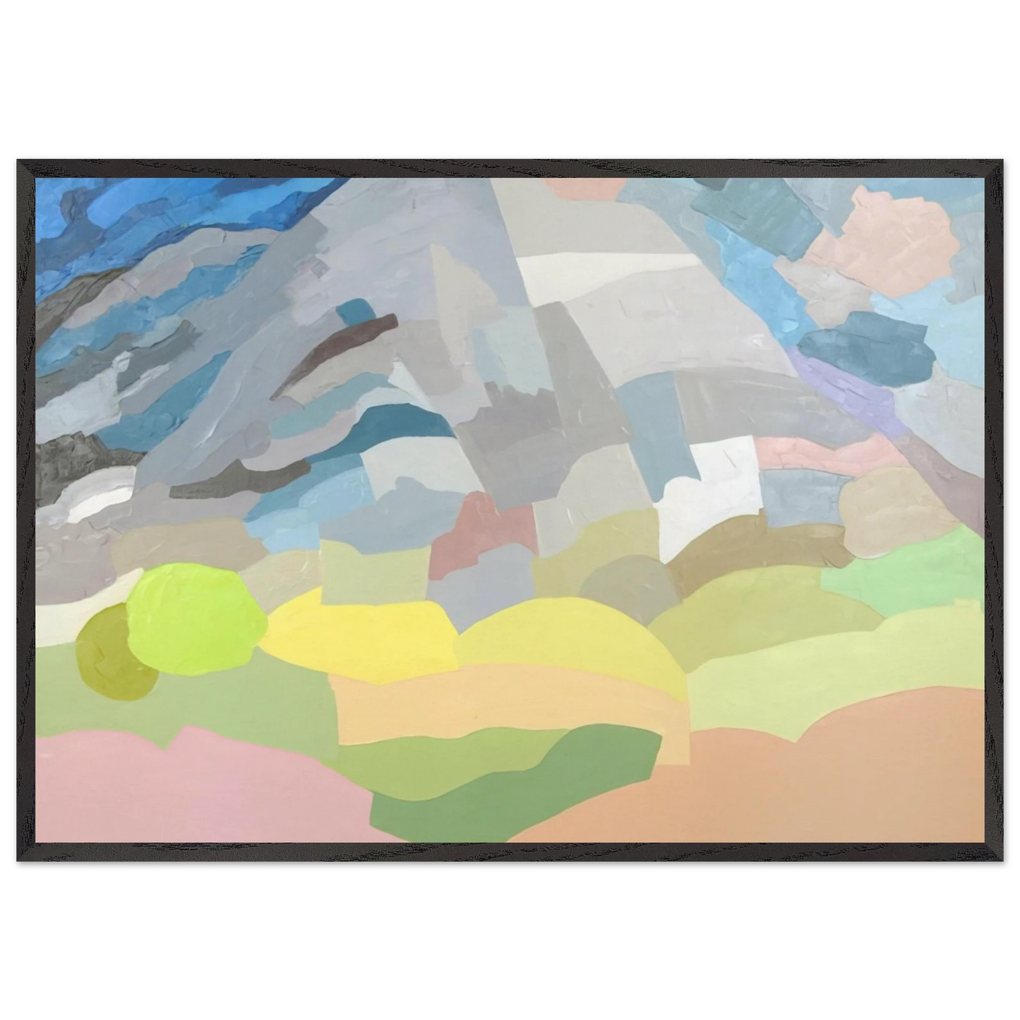 Mount Tamalpais - 1985 - Etel Adnan 70x100 cm / 28x40 inches Framed Art Print – Black Wooden Frame