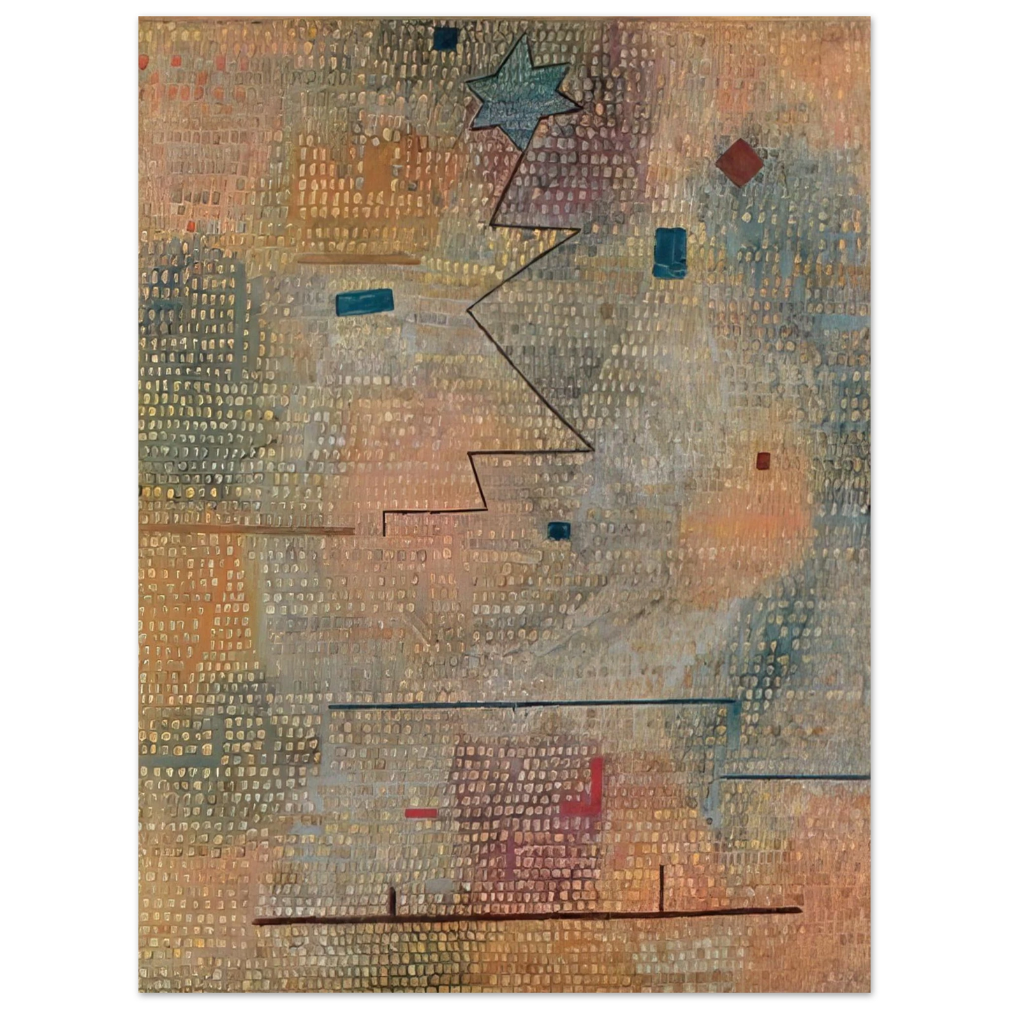Paul Klee - RISING STAR 1923  75x100 cm / 30x40inches Fine Art Poster