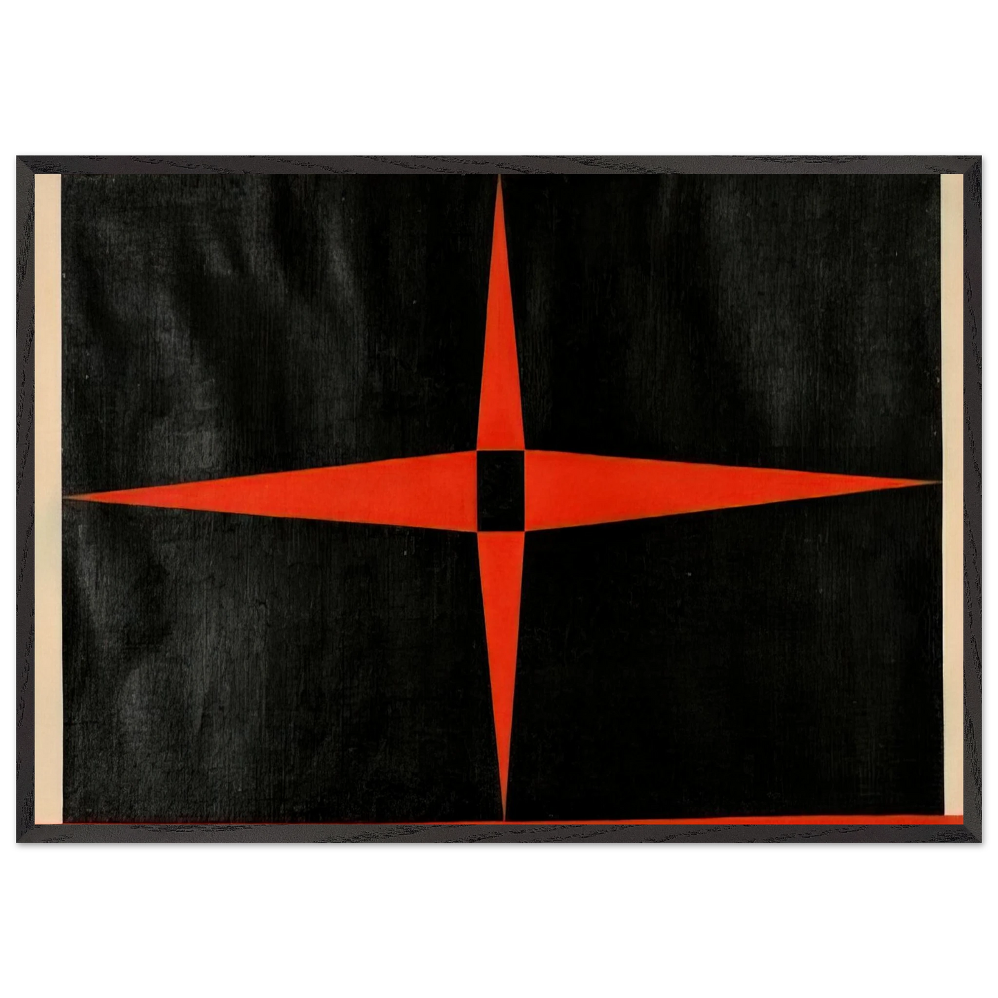 Red Star - 1949 - Carmen Herrera 70x100 cm / 28x40 inches Framed Art Print – Black Wooden Frame