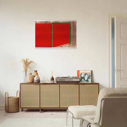 Reds, Greens - 1969 - John Hoyland Brushed Aluminum Print - 70x100 cm / 28x40 inches | John Hoyland Aluminum Print | John Hoyland Prints