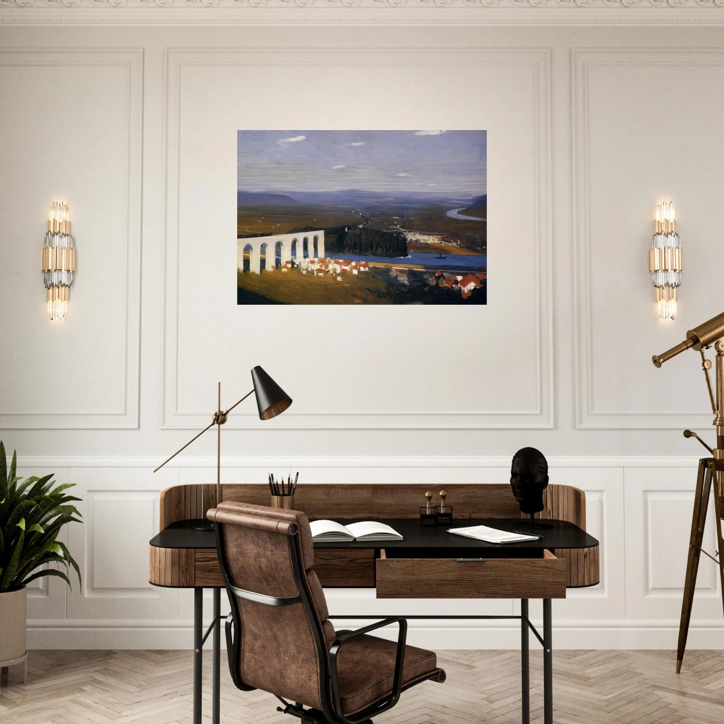 Valley of the Seine - Edward Hopper Brushed Aluminum Print - 70x100 cm / 28x40 inches | Edward Hopper Aluminum Print | Edward Hopper Prints
