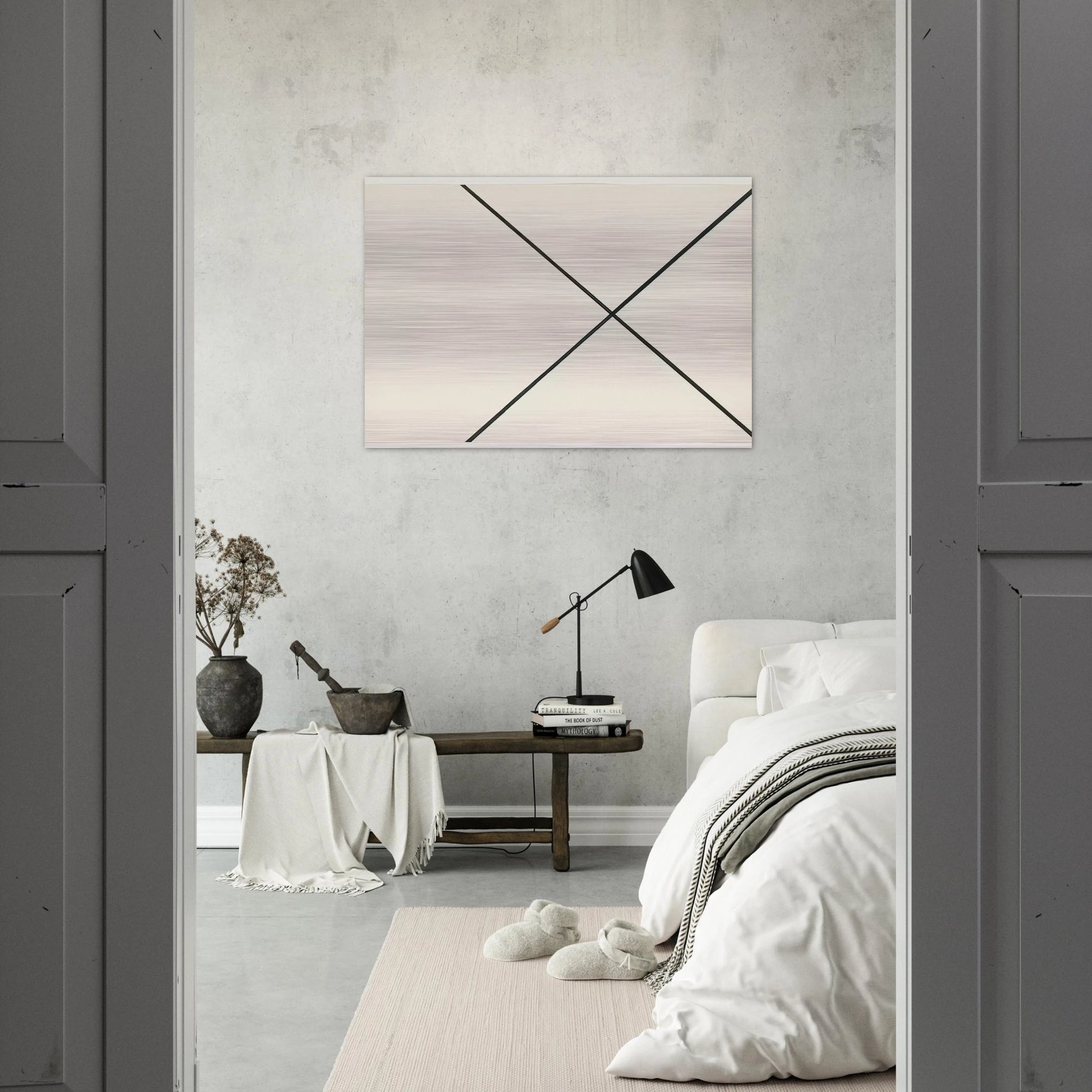 Diagonal Lines - Ellsworth Kelly Brushed Aluminum Print - 70x100 cm / 28x40 inches | Ellsworth Kelly Aluminum Print | Ellsworth Kelly Prints
