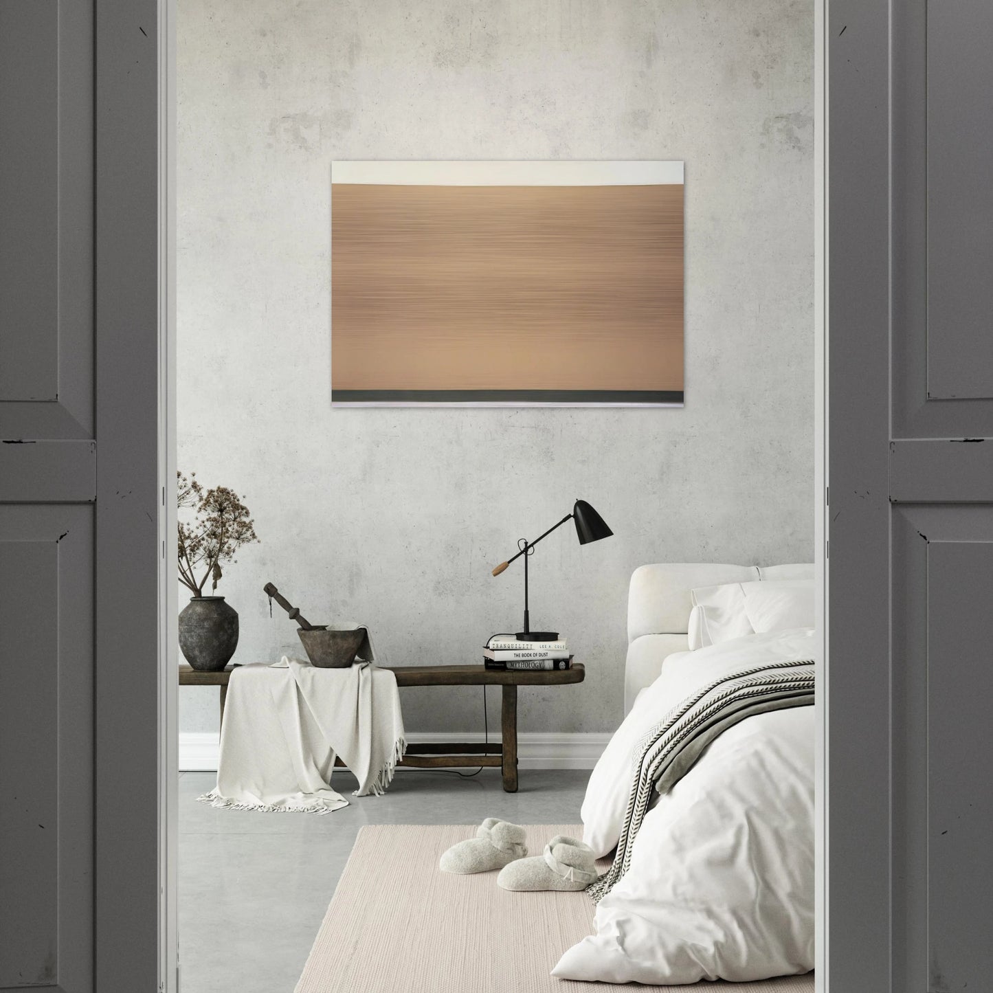 Yellow Ochre - 1967 - Ronnie Landfield Brushed Aluminum Print - 70x100 cm / 28x40 inches | Ronnie Landfield Aluminum Print | Ronnie Landfield Prints