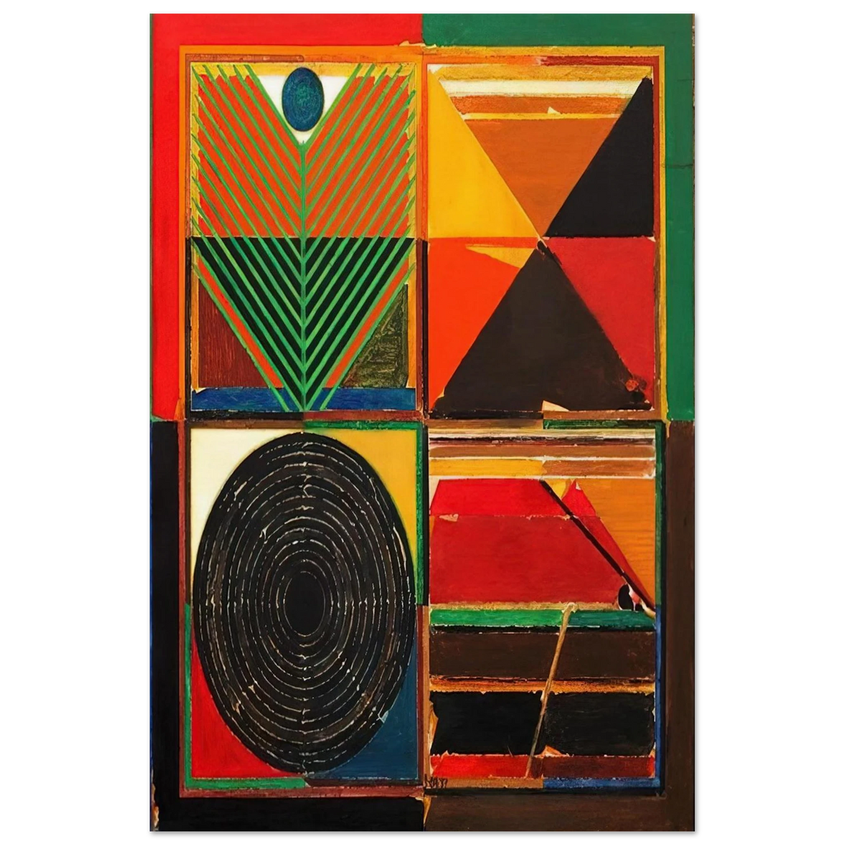 Ankuran - 1987 - S. H. Raza Art Prints - 100x150 cm / 40x60″ inches | S. H. Raza Poster | S. H. Raza Prints