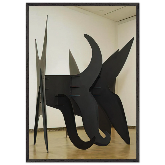 THE X AND ITS TAILS 1967 - Alexander Calder 70x100 cm / 28x40 inches Framed Art Print – Black Wooden Frame