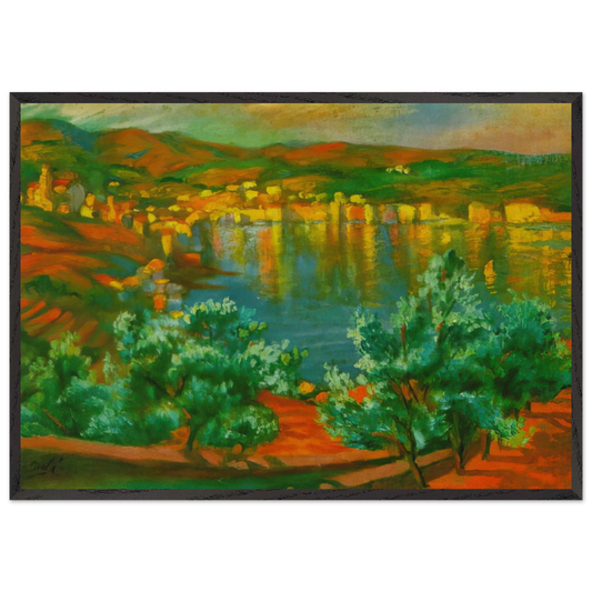 FESTIVAL OF ST LUCIA AT VILLAMALLA - Salvador Dali 70x100 cm / 28x40 inches Framed Art Print – Black Wooden Frame