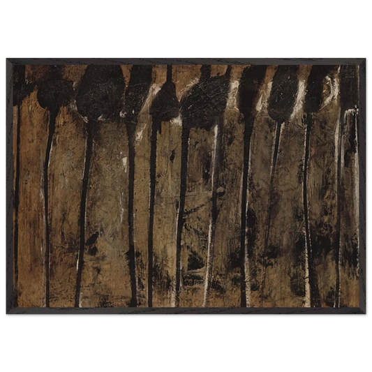 Solon I - Cy Twombly 70x100 cm / 28x40 inches Framed Art Print – Black Wooden Frame