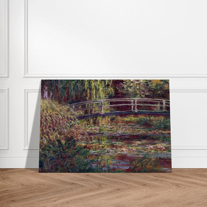 The Japanese Bridge The Water-Lily Pond, Symphony in Rose - claude monet Brushed Aluminum Print - 70x100 cm / 28x40 inches | claude monet Aluminum Print | claude monet Prints