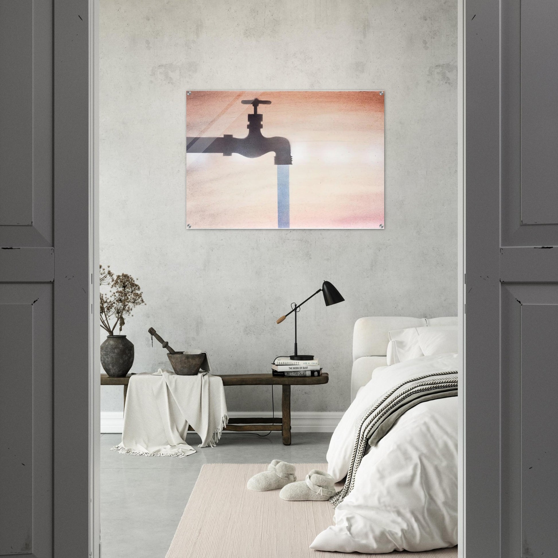 FAUCET - Edward Ruscha Acrylic Print - 70x100 cm / 28x40″ inches