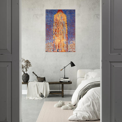 Lighthouse in Westkapelle - Piet Mondrian Brushed Aluminum Print - 70x100 cm / 28x40 inches | Piet Mondrian Aluminum Print | Piet Mondrian Prints