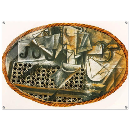 Still Life with Caned Chair - Pablo Picasso Acrylic Print - 70x100 cm / 28x40″ inches