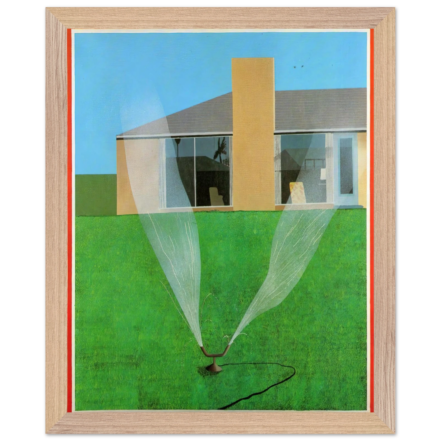 David Hockney - David Hockney Wall art - 40x40 cm / 16x16 inches - Premium Wooden Framed Poster With Fine Art Paper-canvas - Wood frame