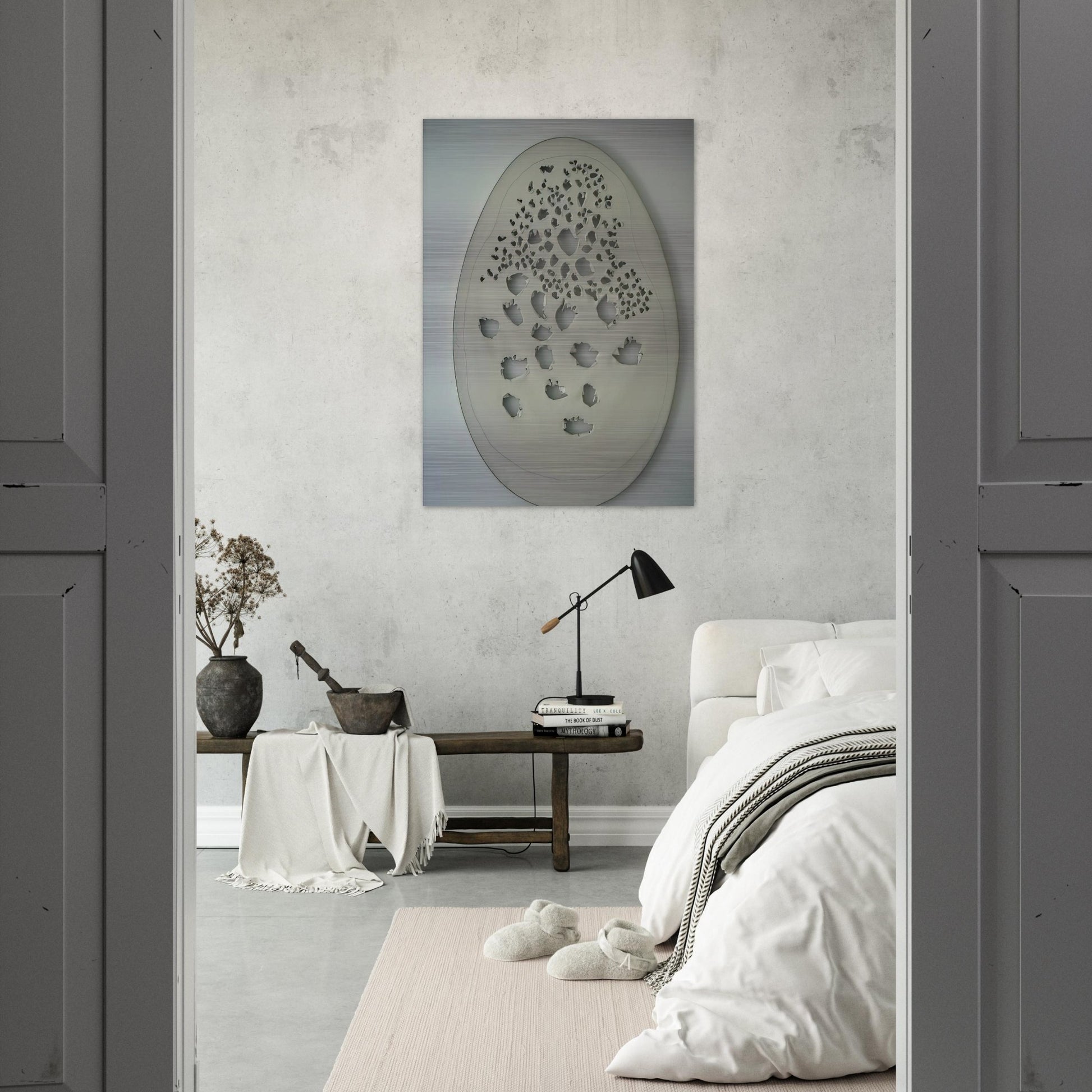Concept Spatiale - 1963 - Lucio Fontana Brushed Aluminum Print - 70x100 cm / 28x40 inches | Lucio Fontana Aluminum Print | Lucio Fontana Prints