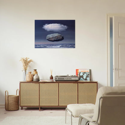 CLEAR IDEAS 1958 - Rene Magritte Brushed Aluminum Print - 70x100 cm / 28x40 inches | Rene Magritte Aluminum Print | Rene Magritte Prints