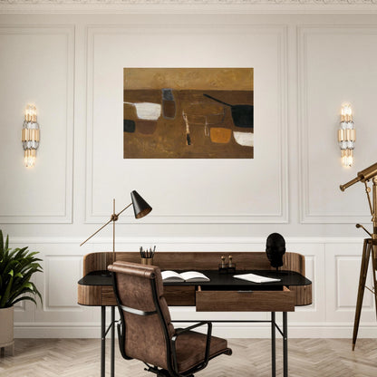 Brown Still Life - 1957 - William Scott Brushed Aluminum Print - 70x100 cm / 28x40 inches | William Scott Aluminum Print | William Scott Prints