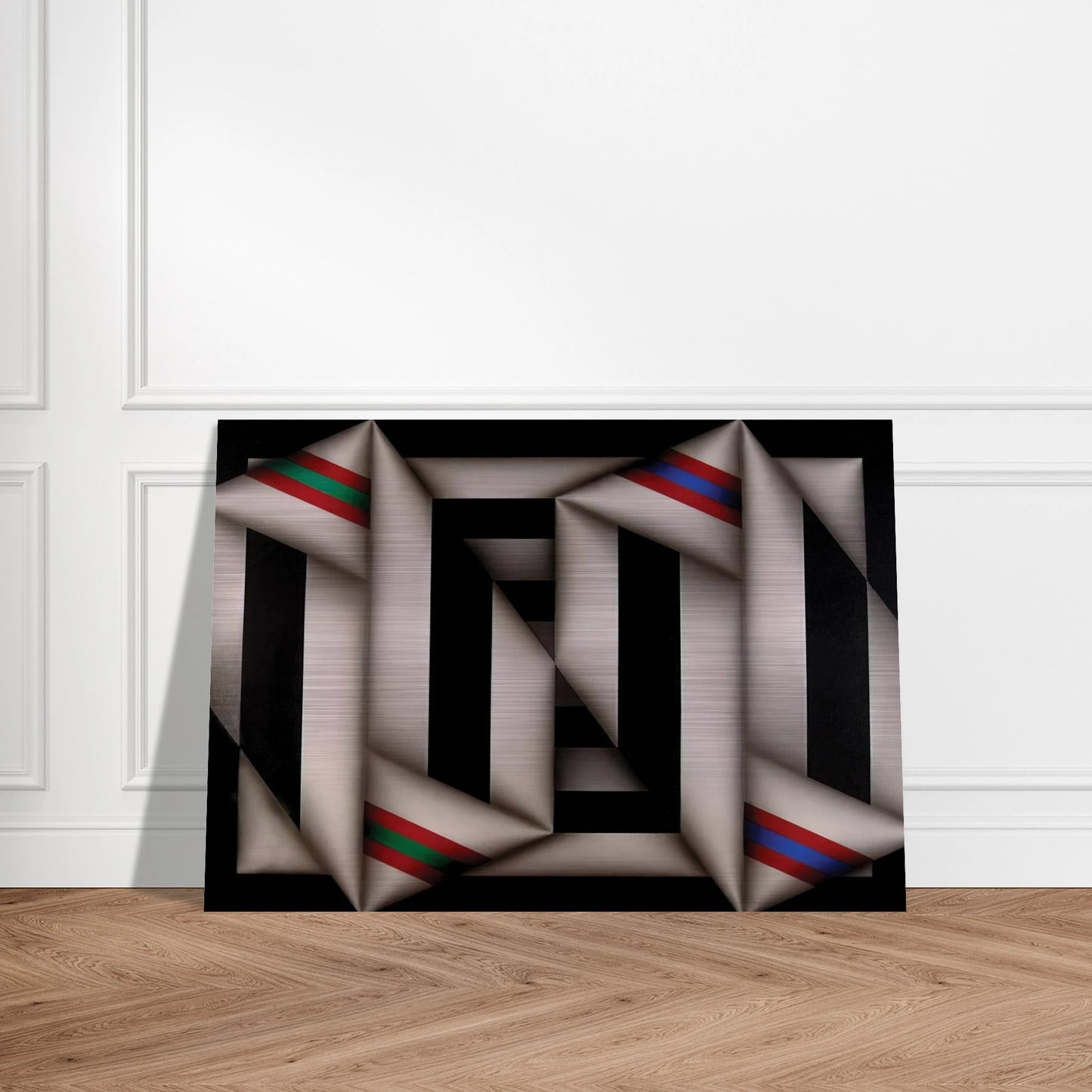 Omelemo II - 1981 - Omar Rayo Brushed Aluminum Print - 70x100 cm / 28x40 inches | Omar Rayo Aluminum Print | Omar Rayo Prints